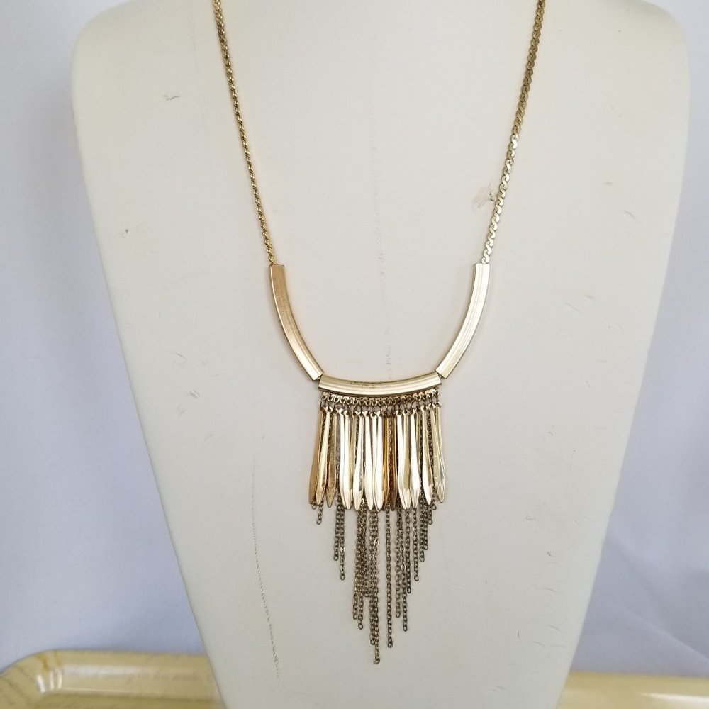 Fringe Necklace 20" Herringbone Chain